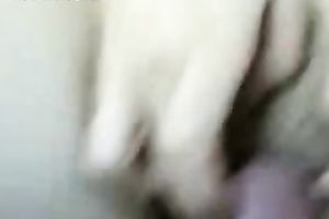 Hot and pliant non-professional Arab sweetheart giving head on web camera