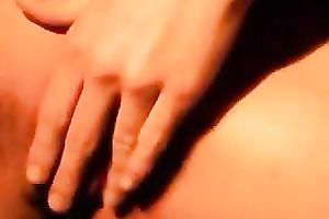 Girlfriend diddles her pleasing rock hard moist cunny with her hands