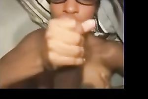 My pretty and sexy swarthy girlfriend in glasses receives facialized