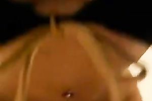 Sizzling dark brown girlfriend riding my wang in reverse cowgirl position