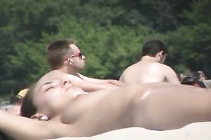 That chap had small brunette hair girlfriend on the in nature's garb beach