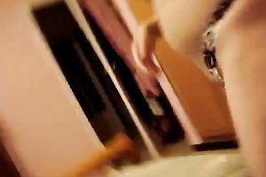 My insanely sexy wifey shows me her large agreeable melons