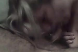 My nasty and voracious for cum golden-haired head sucks my powerful dick