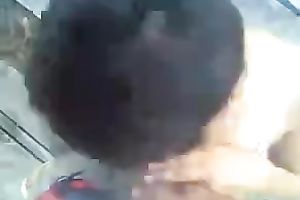 Amateur brunette sucks large ramrod standing on her knees on a pov camera