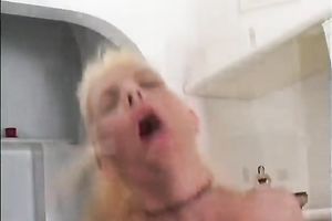 Slutty babe rides a big weenie of her ally and gets team-fucked from behind