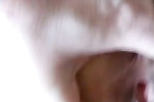 Beautiful shaved gash of my milf white white women from behind