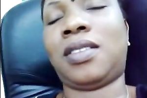 My plump brunette hair ebon colleague romping on my dong