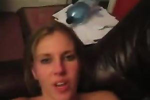 I cum on hot blond babe's abdomen after we drilled in a missionary position