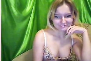 Classy Russian blond cutie in hot masturbation solo on livecam