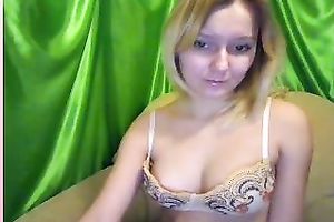 Classy Russian blond cutie in hot masturbation solo on livecam