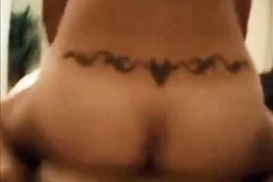 Tattooed svelte and voracious black cock sluts of my buddy was jerking off and riding him