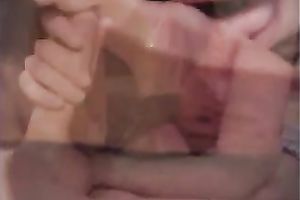 Playful dark brown legal age teenager plays with my hard shlong in pov