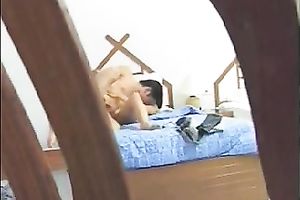 Hidden web camera movie scene with my roommate and his GF making love