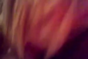 Wondrous massive breasted non-professional golden-haired nympho sucks my buddy dry