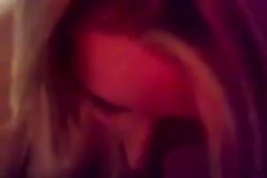 Wondrous massive breasted non-professional golden-haired nympho sucks my buddy dry