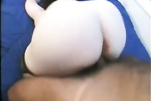 Brown weenies permeate her mouth and her pussy at the same time