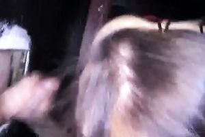 Salty dark brown wench oral stimulation copulates my mini rod after fingering her pussy