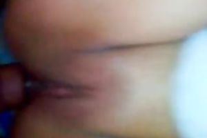 Slow anal penetration missionary style and spunk fountain on wet crack