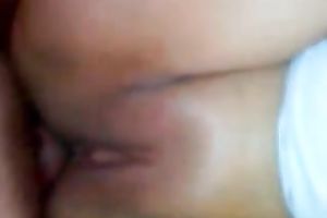 Slow anal penetration missionary style and spunk fountain on wet crack