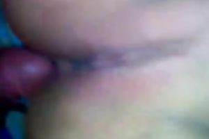 Slow anal penetration missionary style and spunk fountain on wet crack