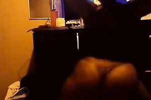 Twerking my large dark butt in front of the camera