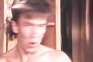 Petite golden-haired milf gives head while stud stuffs her with a sex tool