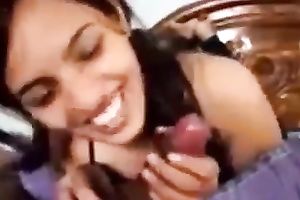 Attractive co-worker engulfing my large shlong deepthroat in non-professional episode