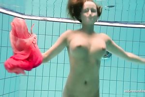Hot redhead legal age teenager cutie underwater looks totally mindblowing