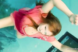 Hot redhead legal age teenager cutie underwater looks totally mindblowing