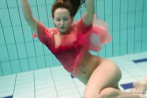 Hot redhead legal age teenager cutie underwater looks totally mindblowing