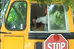 Naughty college slutty wife blows 10-Pounder of a large white bus driver
