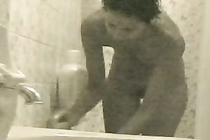 Homemade solo scene with me washing my body in the shower