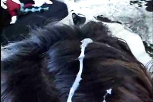 Kinky Asian brunette hair slut white women of my ally receives giant facial