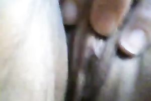 Wondrous black haired horny mother I'd like to fuck was fingering her own love tunnel for me