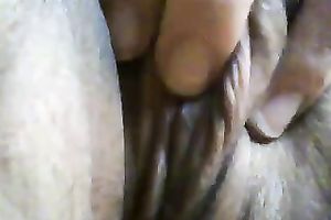 Wondrous black haired horny mother I'd like to fuck was fingering her own love tunnel for me