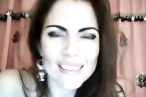 Wondrous black haired horny mother I'd like to fuck was fingering her own love tunnel for me