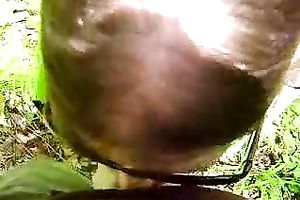 Slutty cheating neighbour doxy giving head outdoors