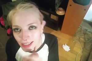 Blond haired quite marvelous dilettante sweetheart of my buddy can't live without giving head