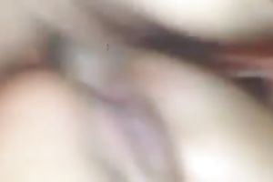 Stretching Gf's constricted butthole in a missionary position