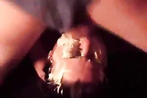 I sprayed whipped semen on my GF's face and throatfucked her