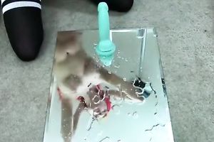 I have discovered the mirror to be good for riding this suction cup fake penis