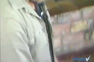 Perverted jerk loved to rub her taut and wet pussy