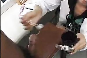 Horny Asian Italian office doxy getting lascivious at work