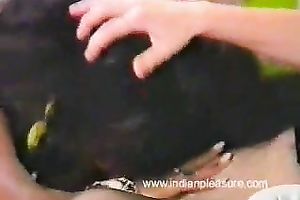 Hot classic Boolywood floozy acquires her twat polished by white babe