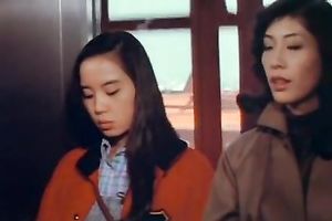 Japanese honey loved to receive her muff gangbanged hard