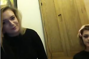Two spoiled British legal age teenager showing their boobies on cam