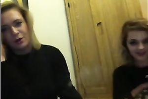Two spoiled British legal age teenager showing their boobies on cam