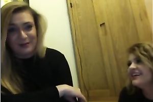 Two spoiled British legal age teenager showing their boobies on cam