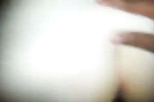 Tattooed pale skin chunky ass pounded from behind on web camera