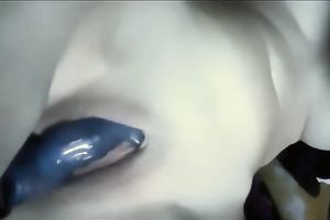 Nerdy glamorous and fascinating dilettante dark brown black cock sluts was fucking with some toys